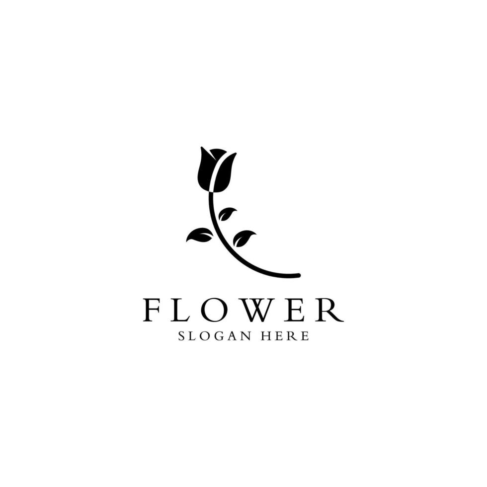 logotipos de flores, rosas, flores de loto y otros tipos de flores. utilizando el concepto de diseño de una plantilla de ilustración vectorial. vector