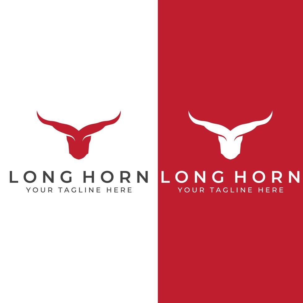 Bull's head horn logo. Using a vector illustration template design concept.