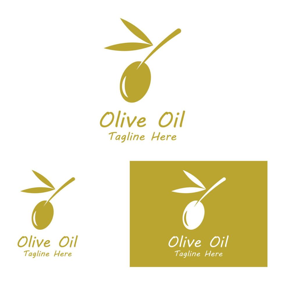 Olive oil logo nature vector