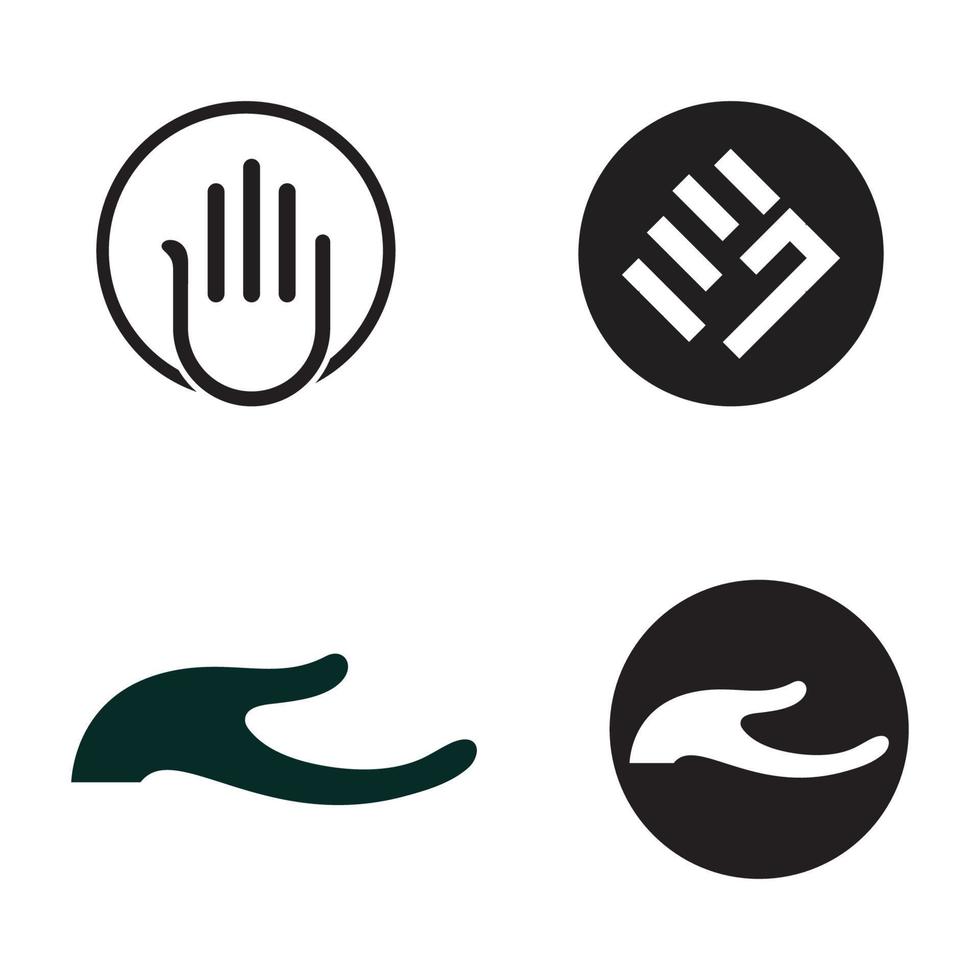 Hand logo icon vector design template illustration