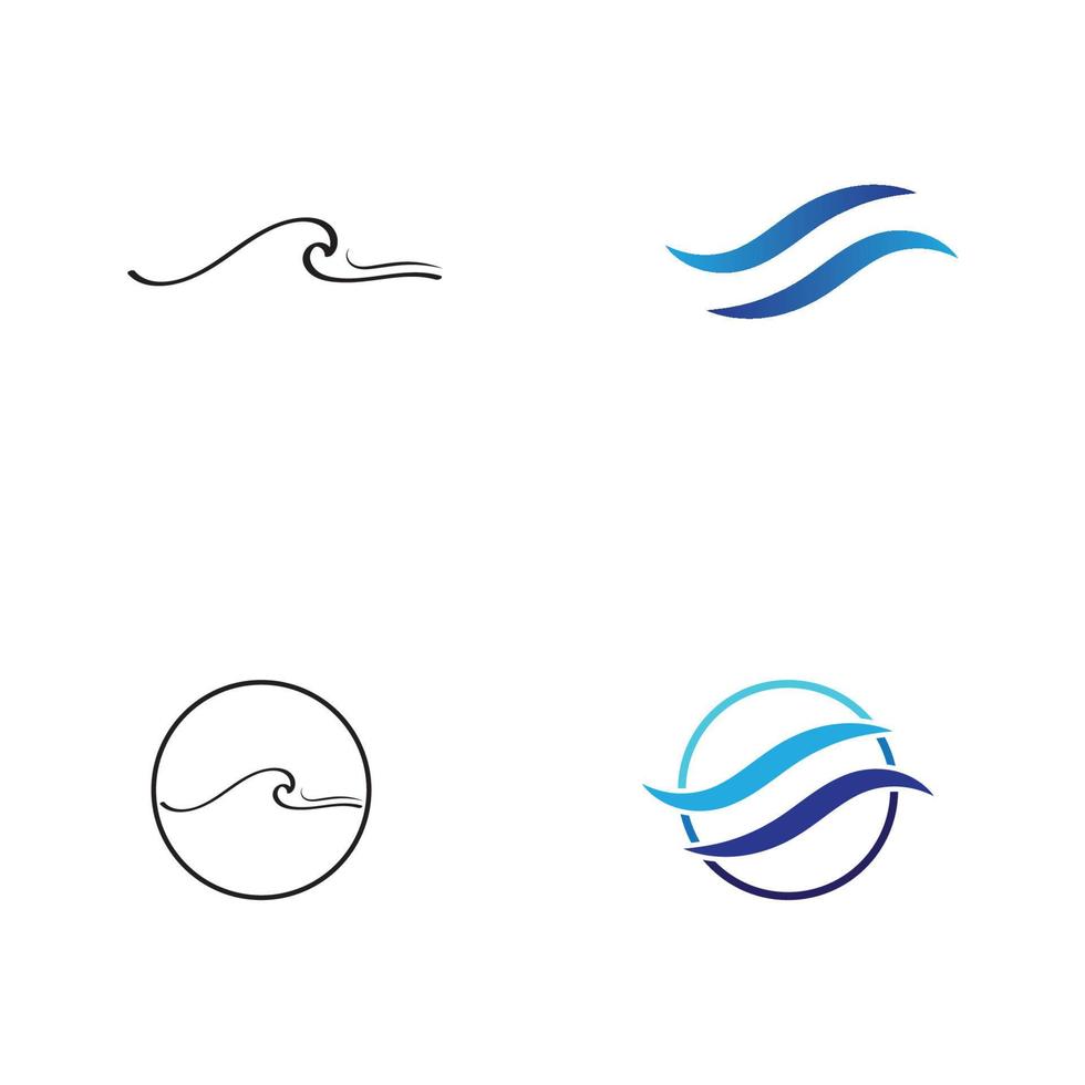 Water wave icon vector