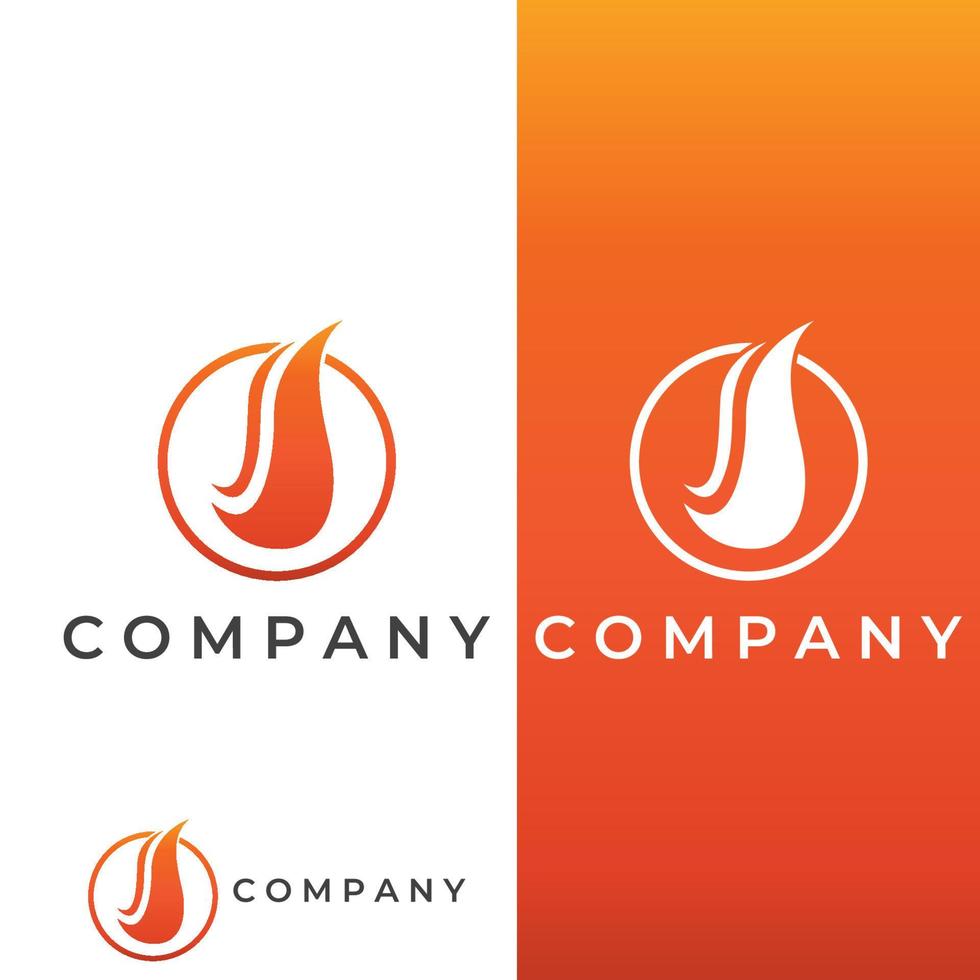 Fire or flame logo, fireball logo, and embers. Using a vector illustration template design concept.