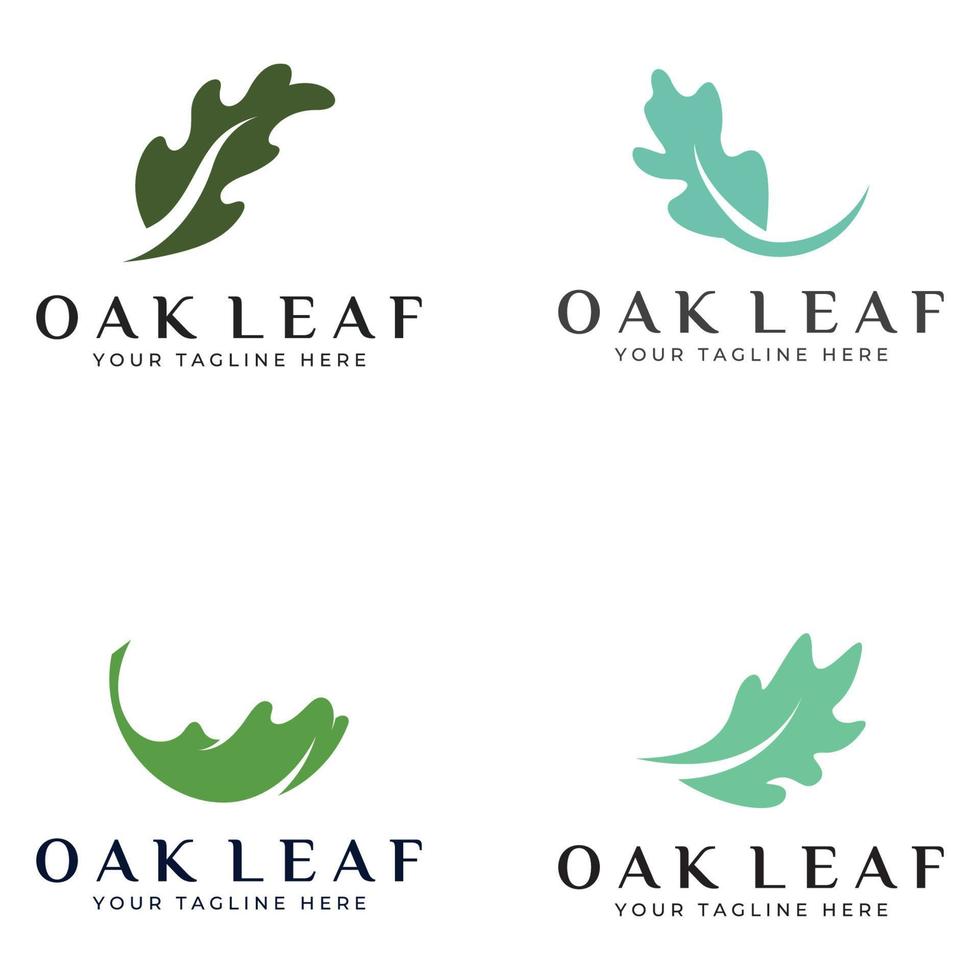 Autumn oak leaf logo and oak tree logo. With easy and simple editing of vector illustration.