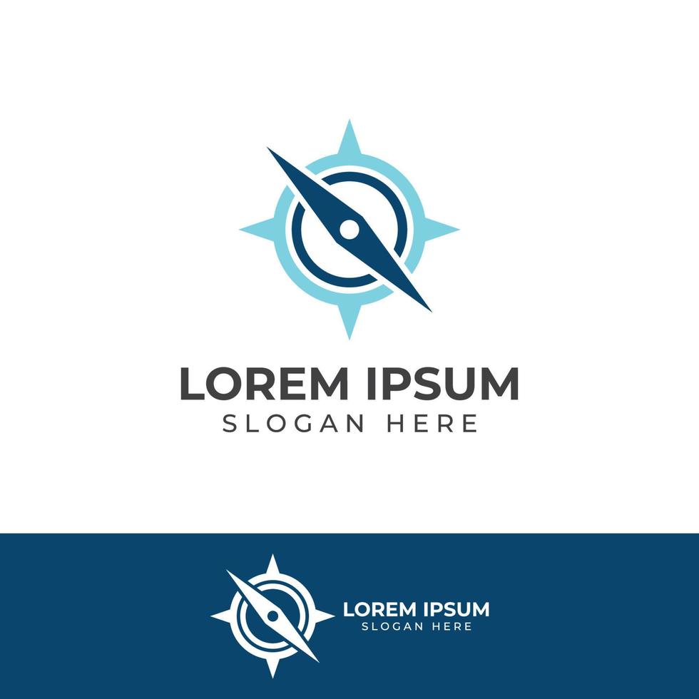 Compass logo, directional guide or pandom. Compass logo icon vector illustration template.