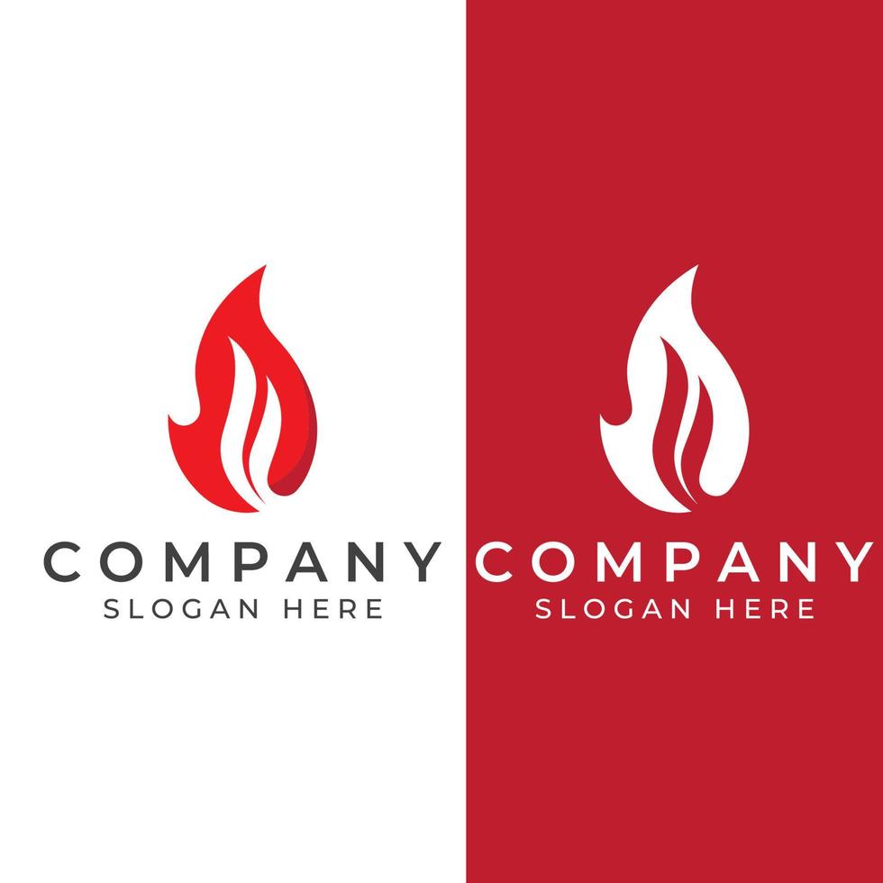 Fire or flame logo, fireball logo, and embers. Using a vector illustration template design concept.