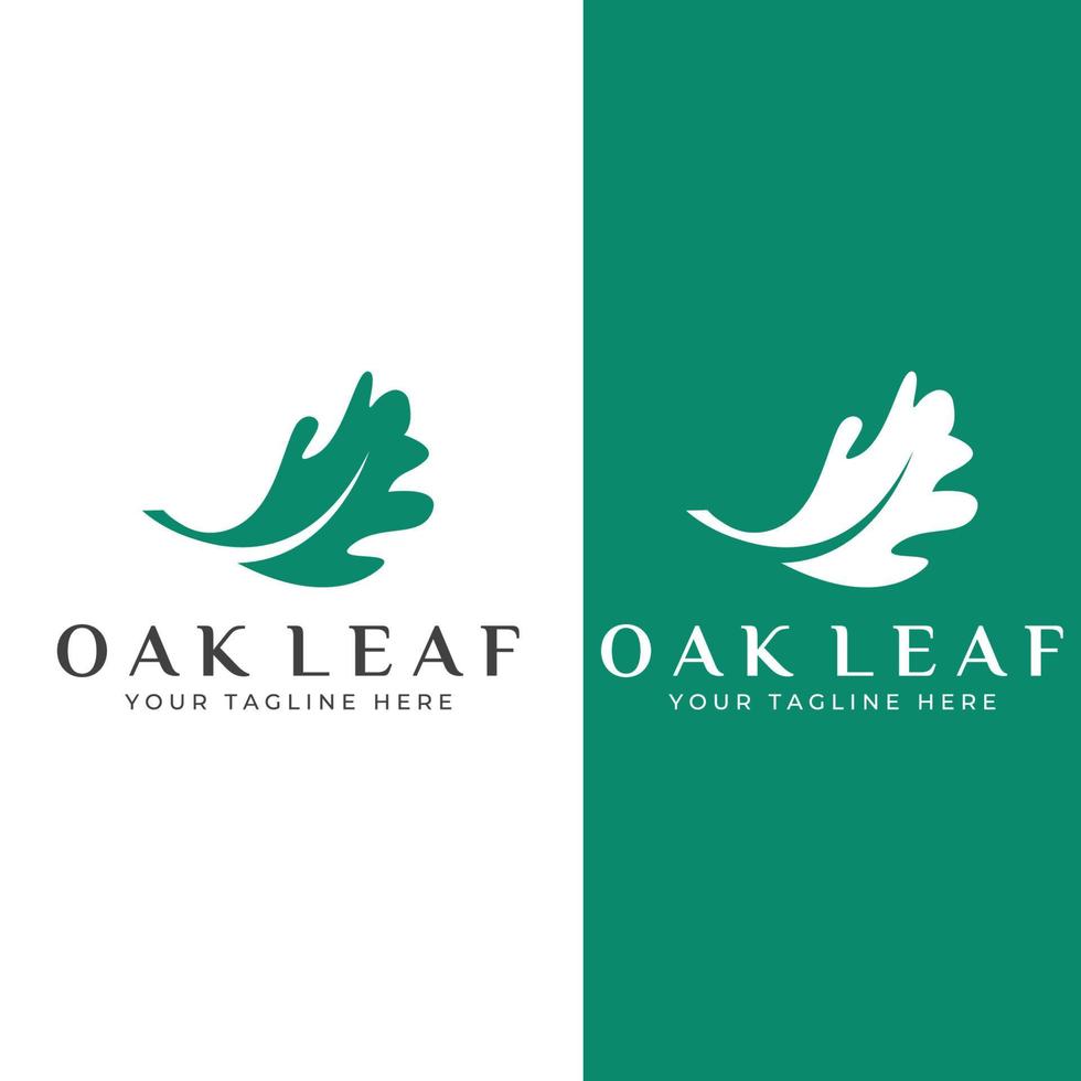 Autumn oak leaf logo and oak tree logo. With easy and simple editing of vector illustration.