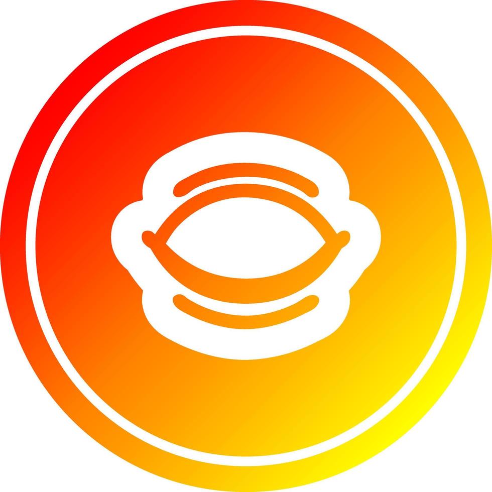 closed eye circular in hot gradient spectrum 10772203 Vector Art at