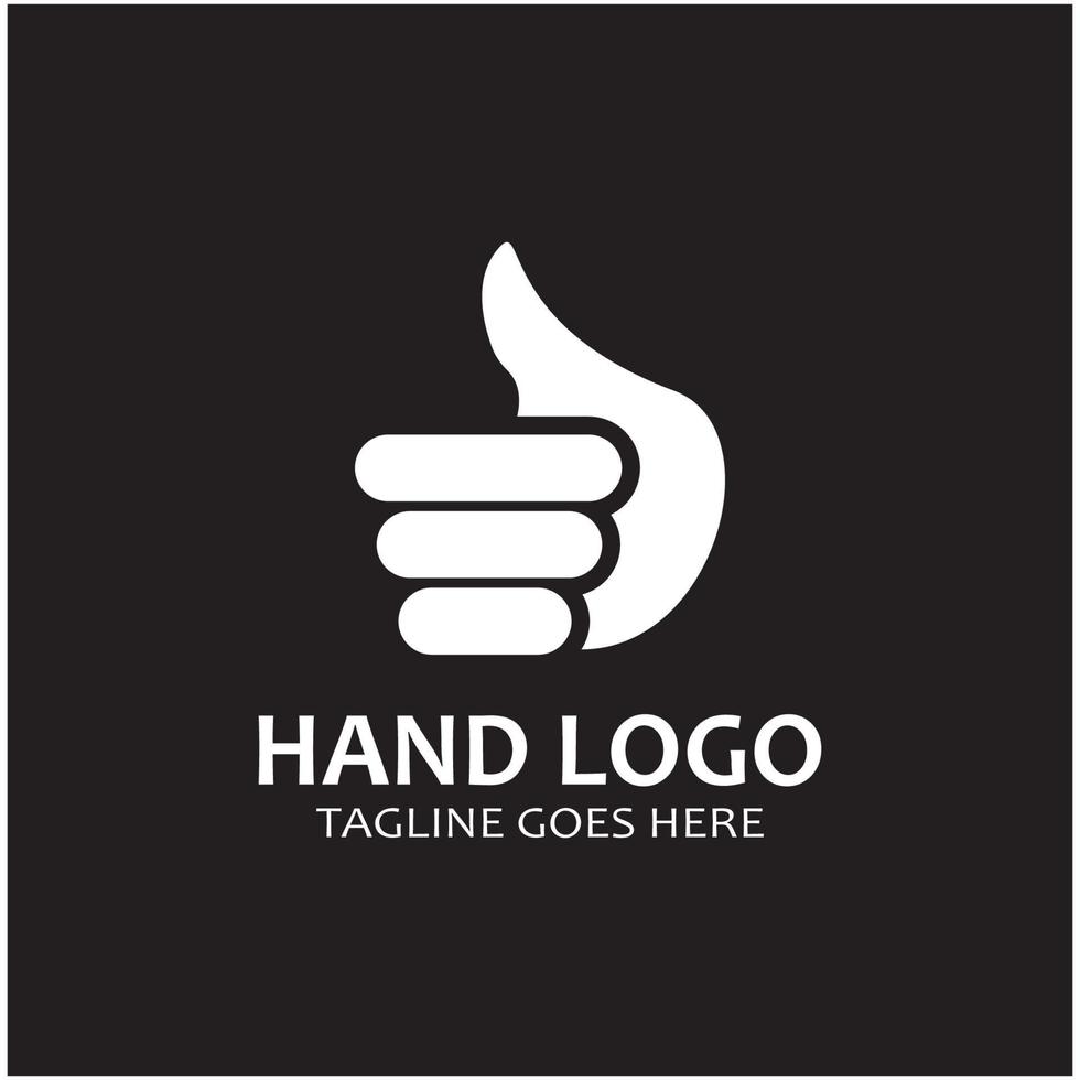 mano logo icono vector diseño plantilla ilustración