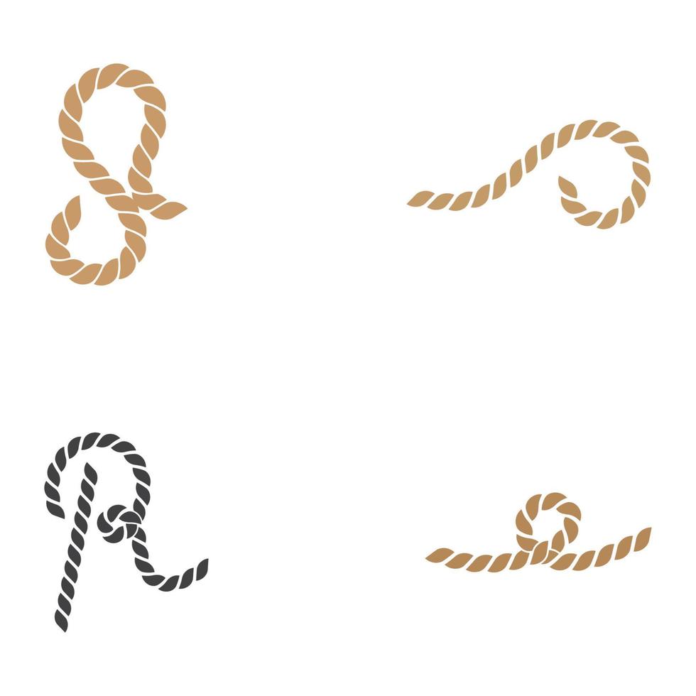 Rope logo using a vector illustration design template