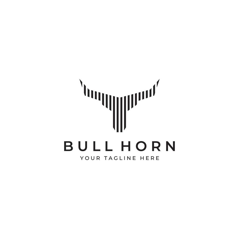 Bull's head horn logo. Using a vector illustration template design concept.