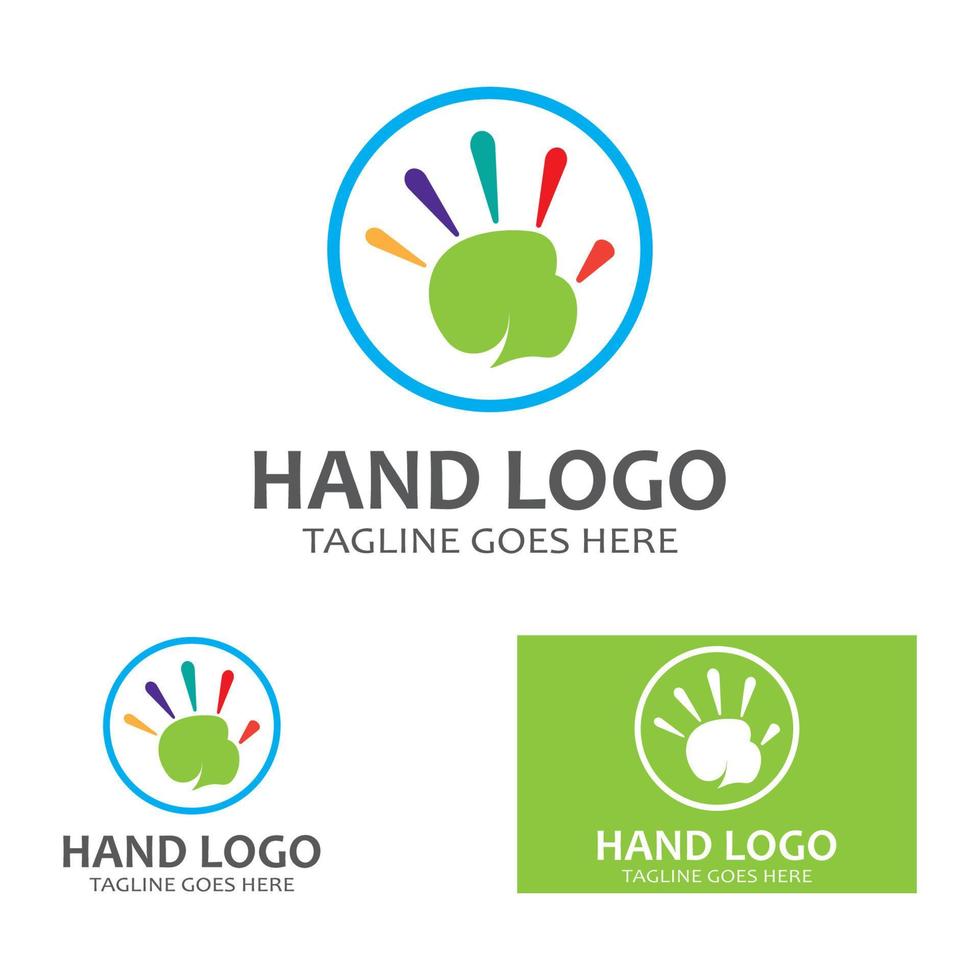 Hand care logo and symbol vector template eps10