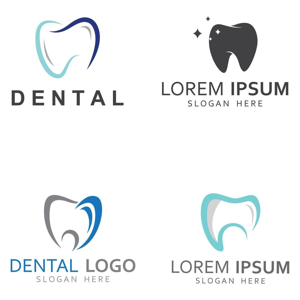 Dental logo, logo for dental health, and logo for dental care. Using a template illustration vector design concept