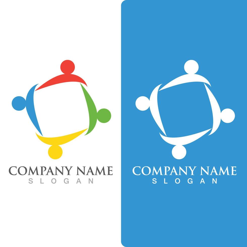 Community group logo, network and social icon vector