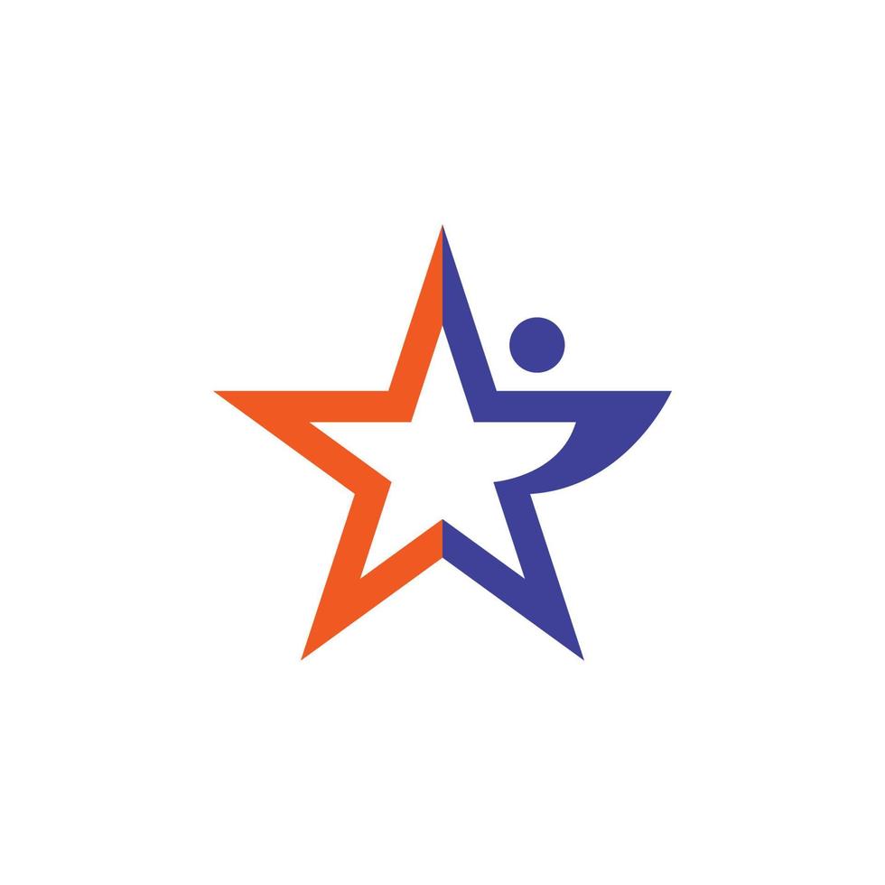 people star logo and symbol vector