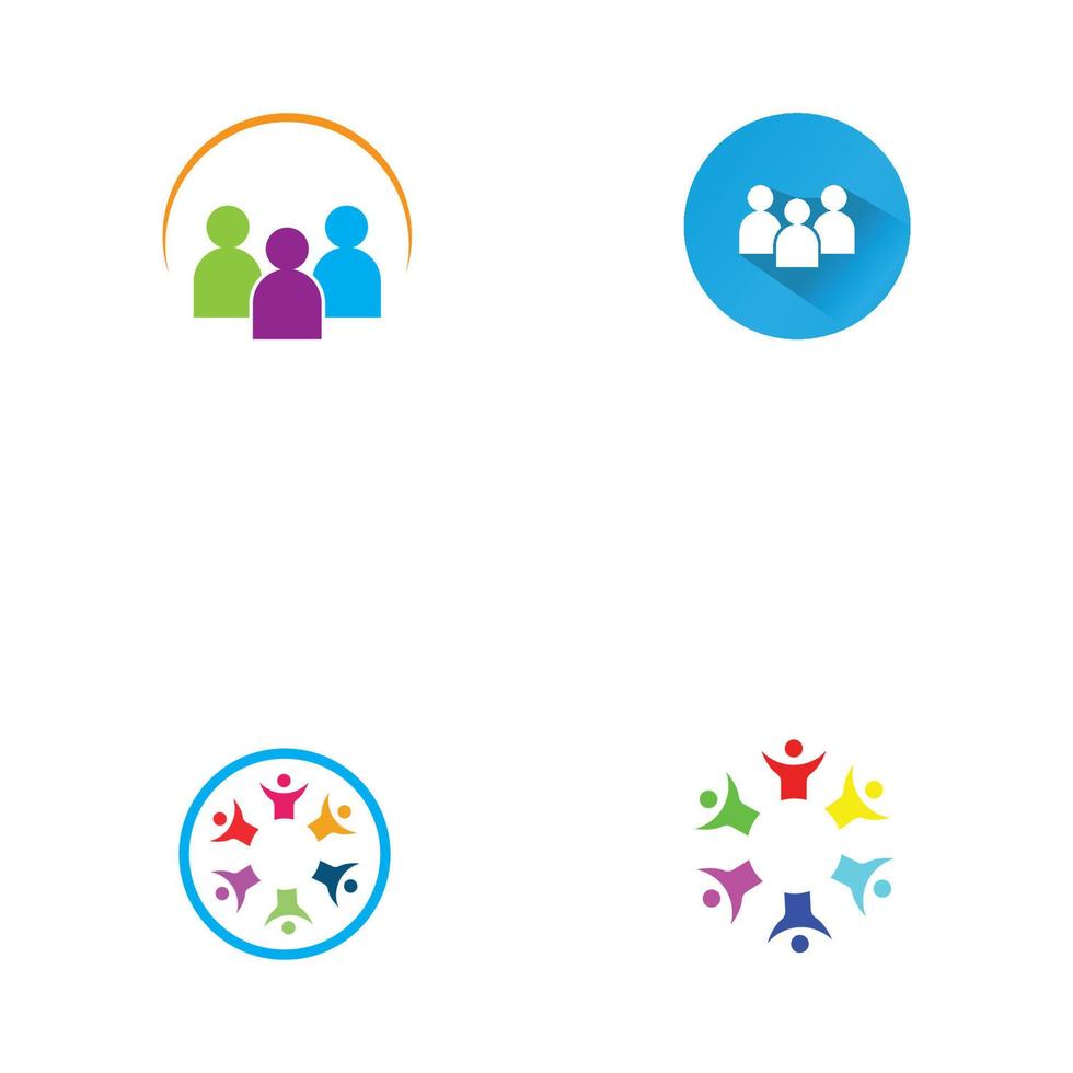 community icon logo vector template