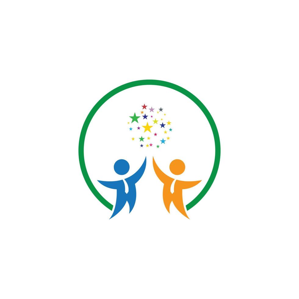 people star logo and symbol vector