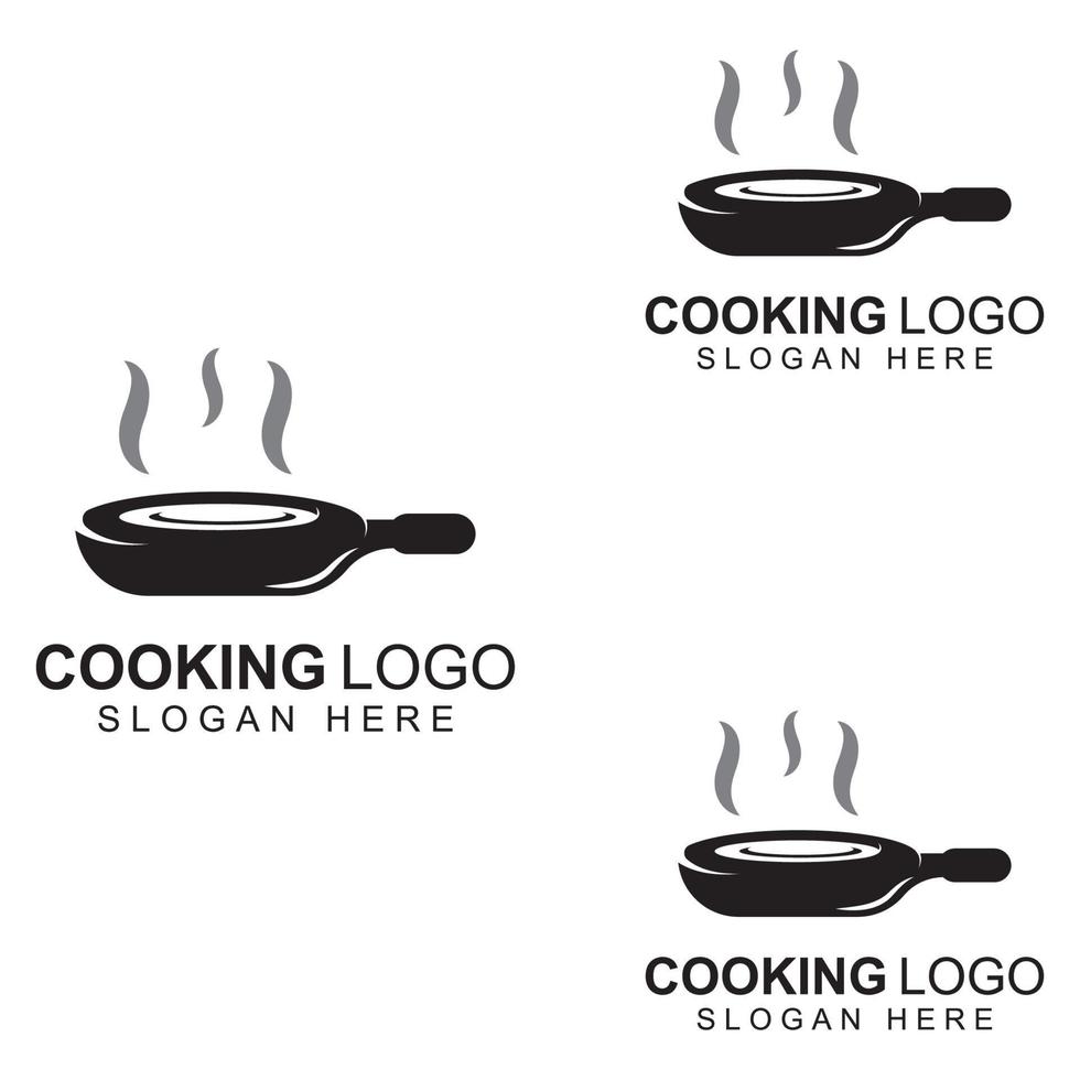 Logos for cooking utensils, cooking pots, spatulas and cooking spoons. Using a vector illustration template design concept.