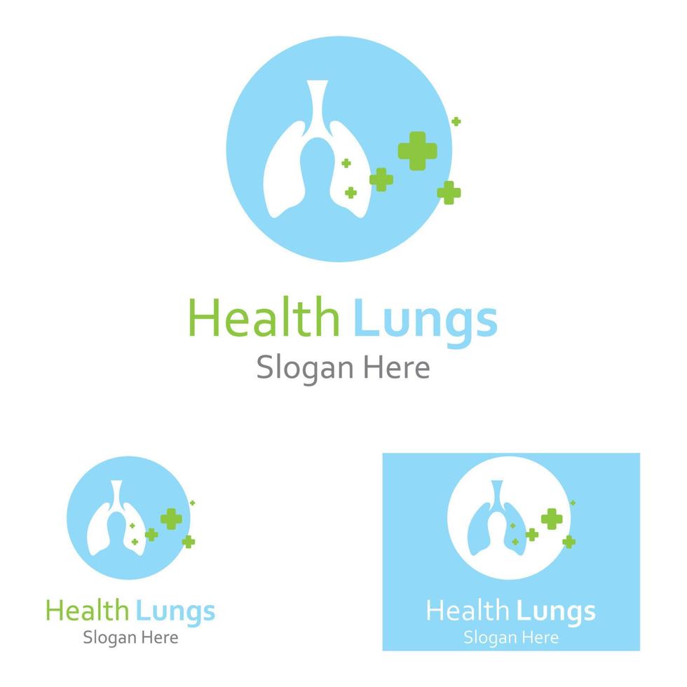 Lungs health and lungs care logo icon vector