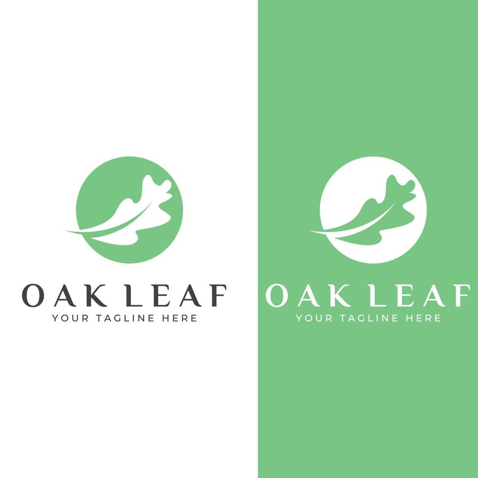 Autumn oak leaf logo and oak tree logo. With easy and simple editing of vector illustration.