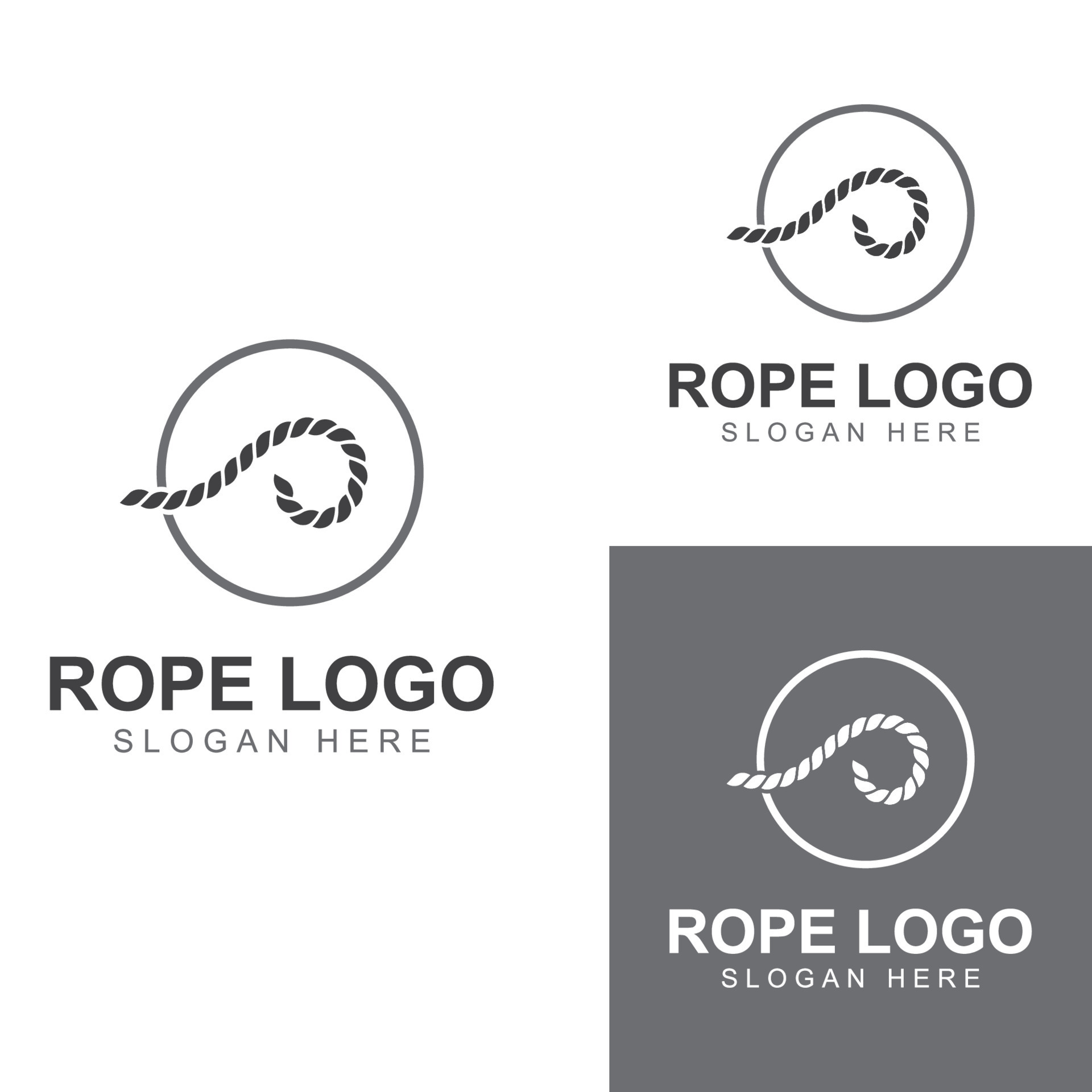 Rope logo using a vector illustration design template 10772681 Vector