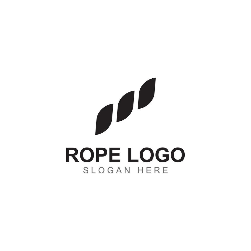 Rope logo using a vector illustration design template