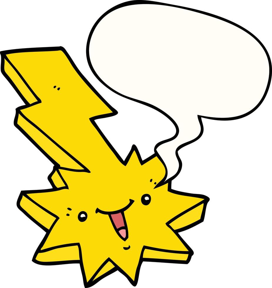 cartoon lightning strike and speech bubble vector