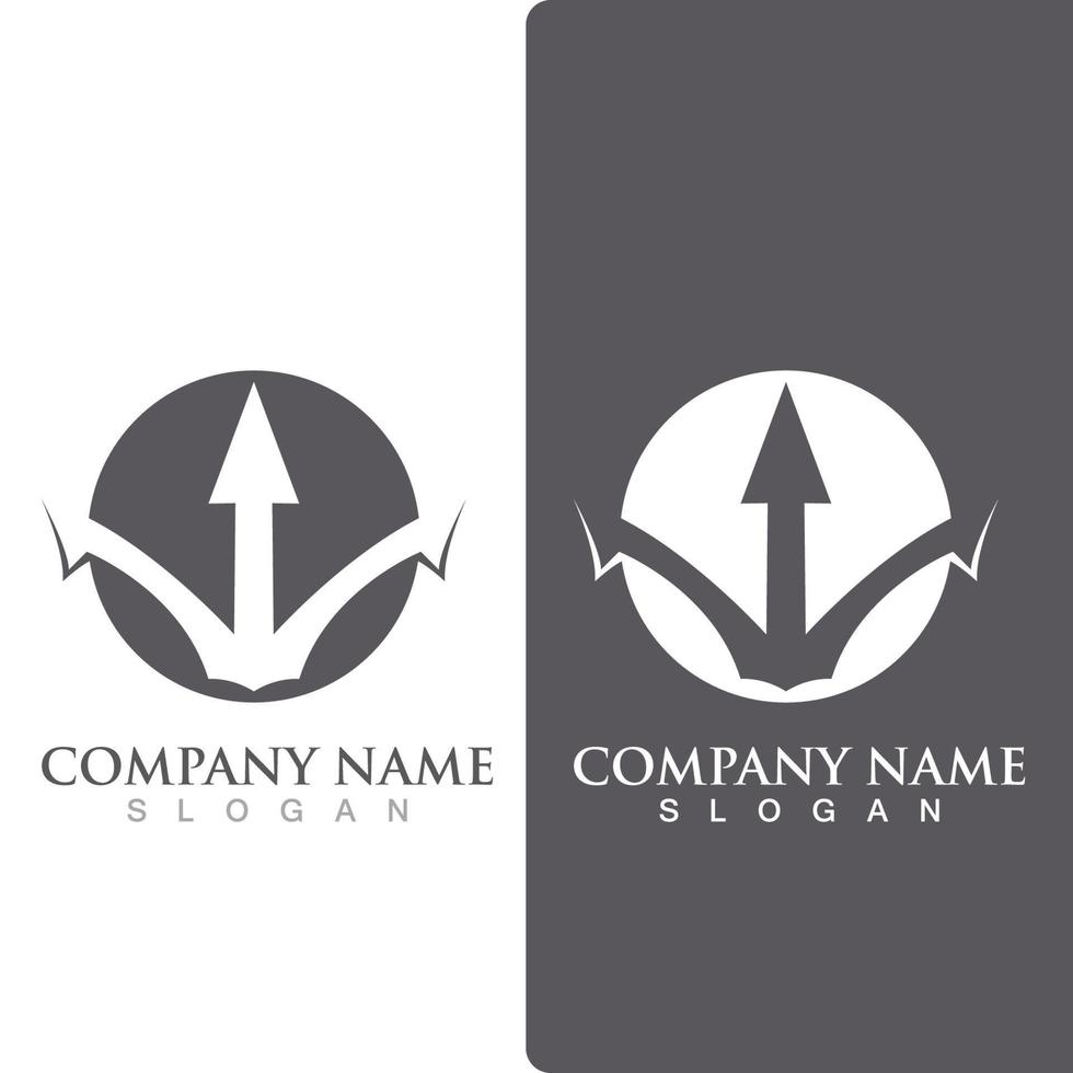 Trident Logo Template vector icon