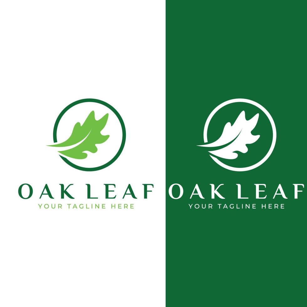 Autumn oak leaf logo and oak tree logo. With easy and simple editing of vector illustration.