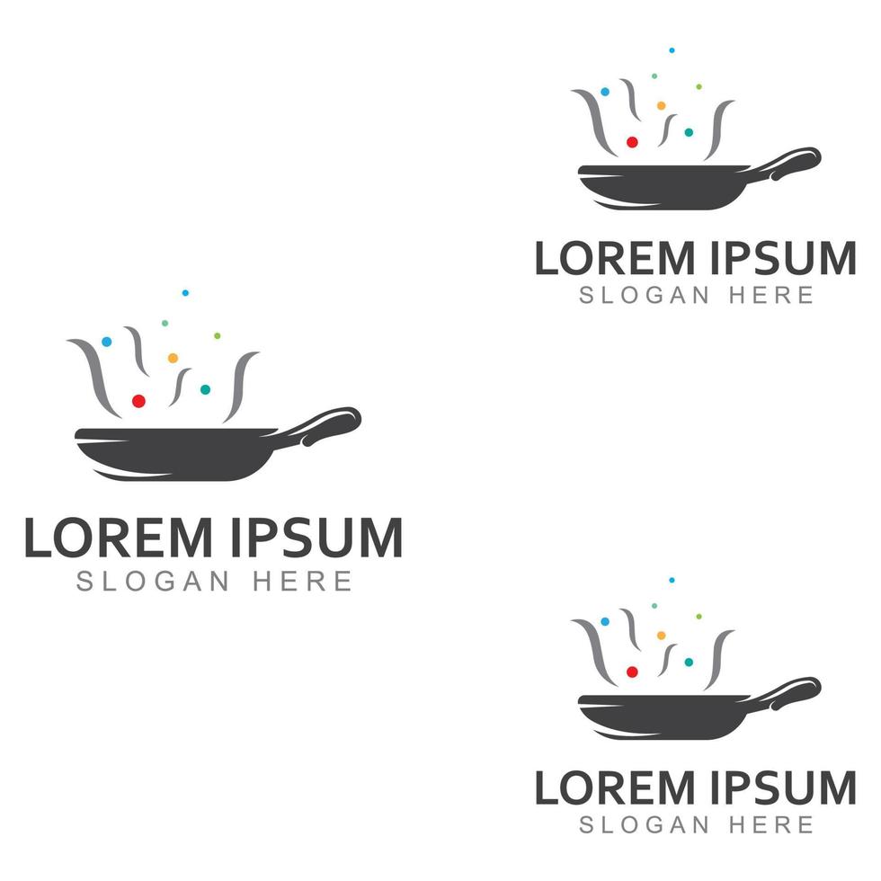 Logos for cooking utensils, cooking pots, spatulas and cooking spoons. Using a vector illustration template design concept.