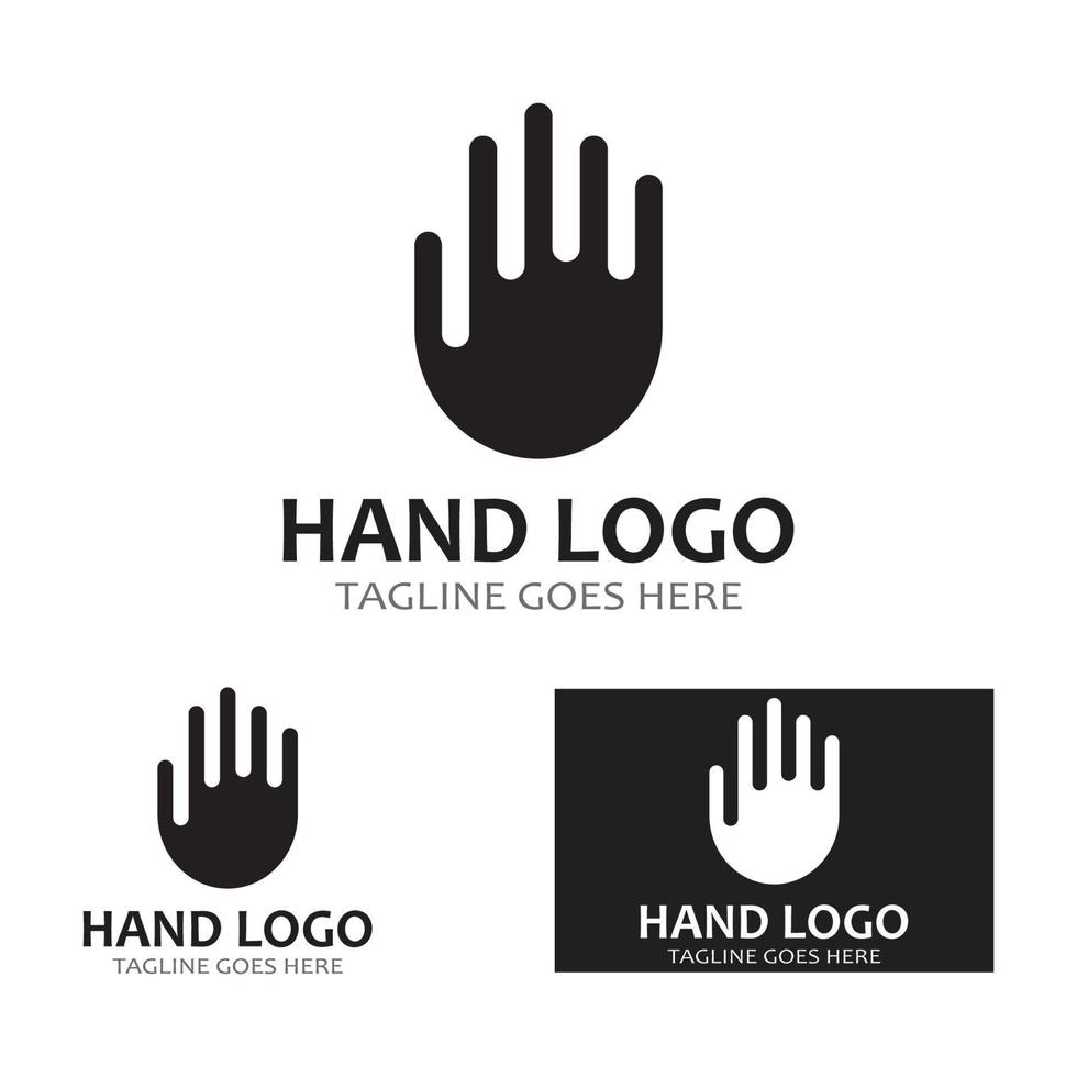 mano logo icono vector diseño plantilla ilustración