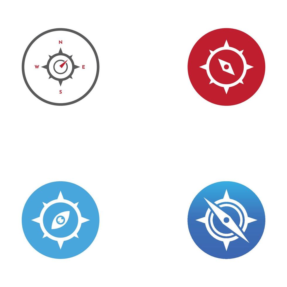 Compass logo, directional guide or pandom. Compass logo icon vector illustration template.