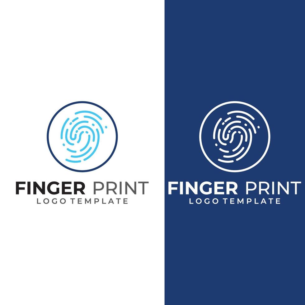 Fingerprint logo,fingerprint scan logo for business card identity.Logo design vector illustration templates and icons.