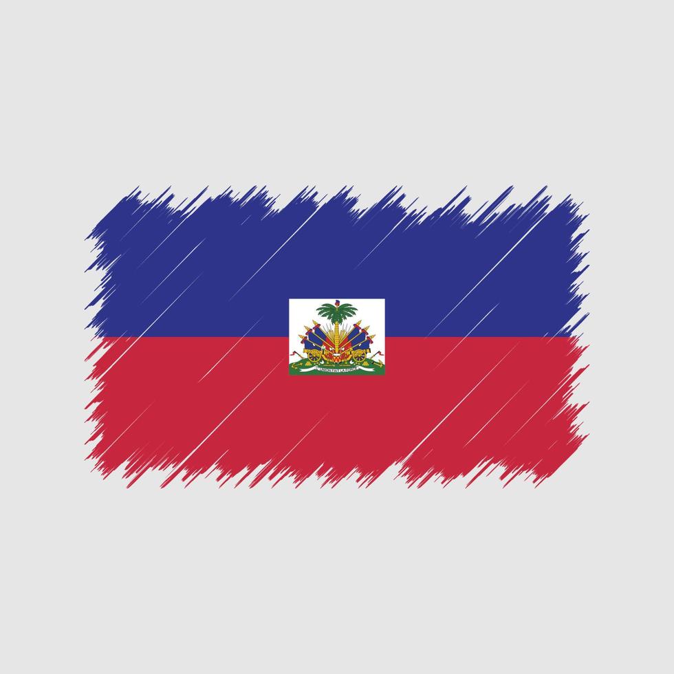 trazos de pincel de bandera de haití. bandera nacional vector