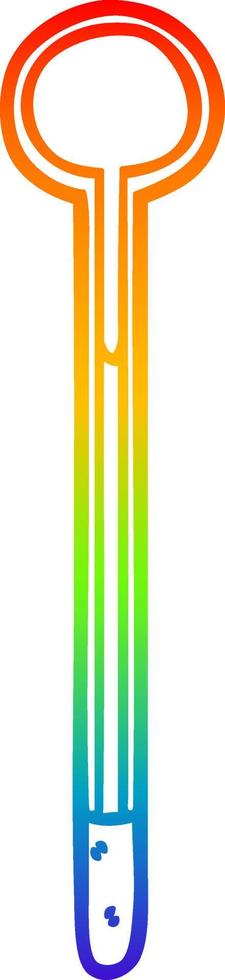 rainbow gradient line drawing thermometer vector
