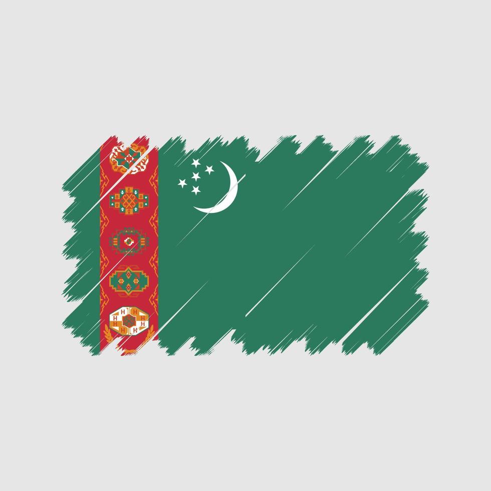 vector de bandera de turkmenistán. bandera nacional
