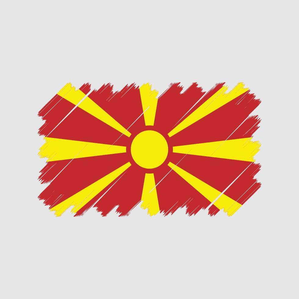 vector de la bandera de macedonia del norte. bandera nacional