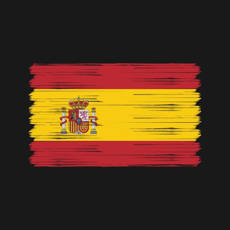 cepillo de bandera de españa. bandera nacional vector