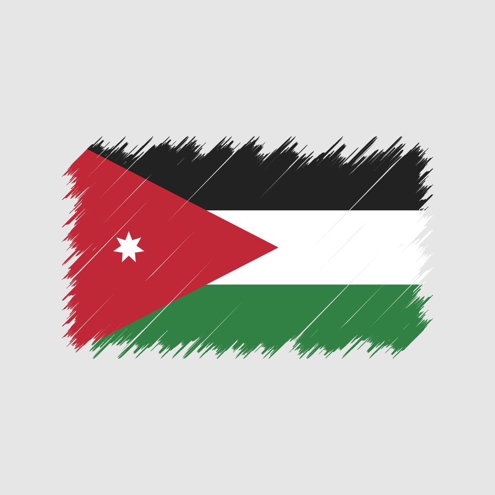 Jordan Flag Brush Strokes. National Flag vector