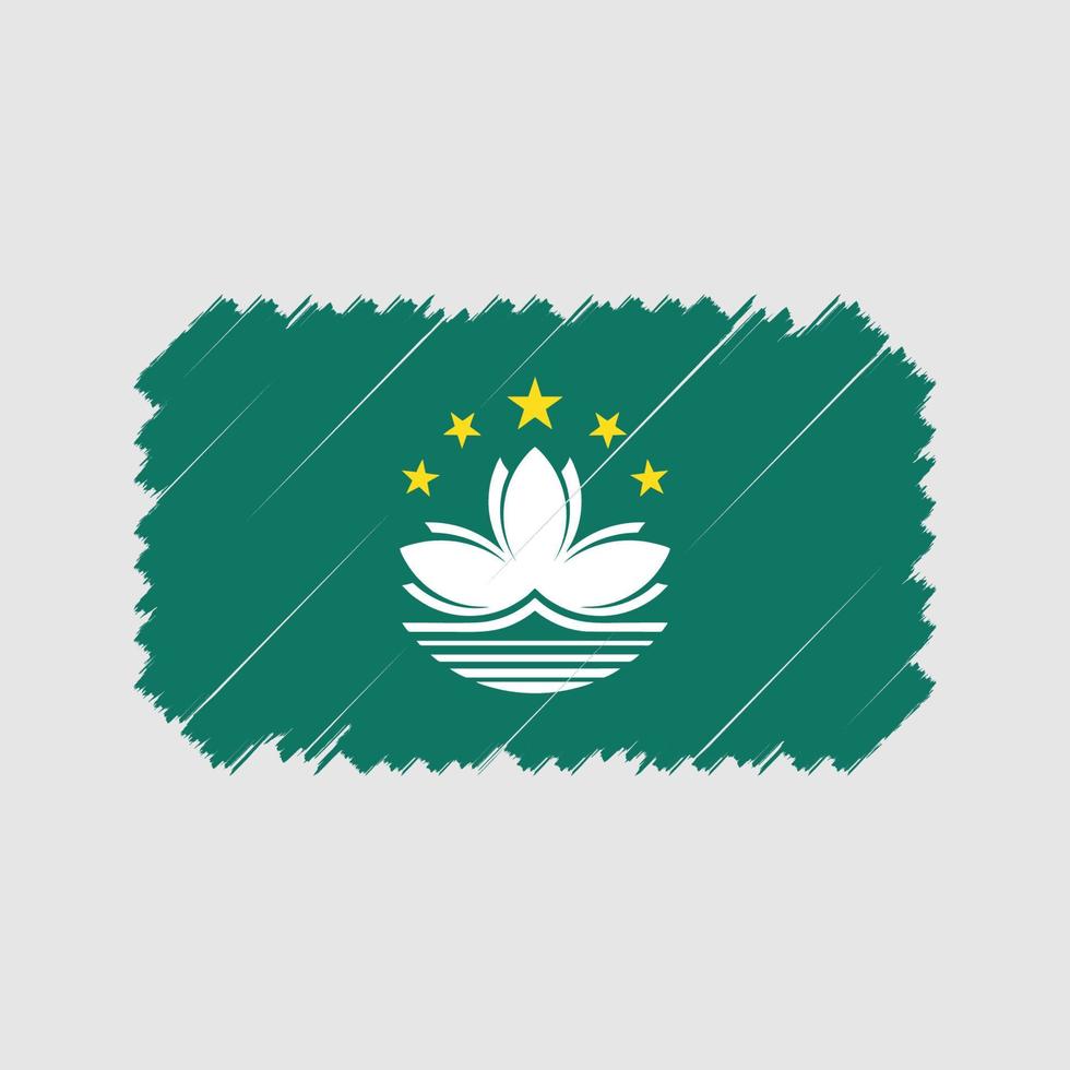 vector de pincel de bandera de Macao. bandera nacional