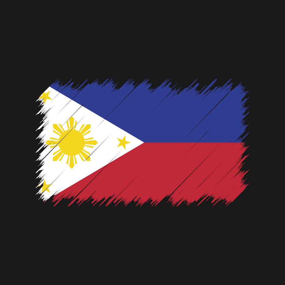 Philippines Flag Brush Strokes. National Flag vector