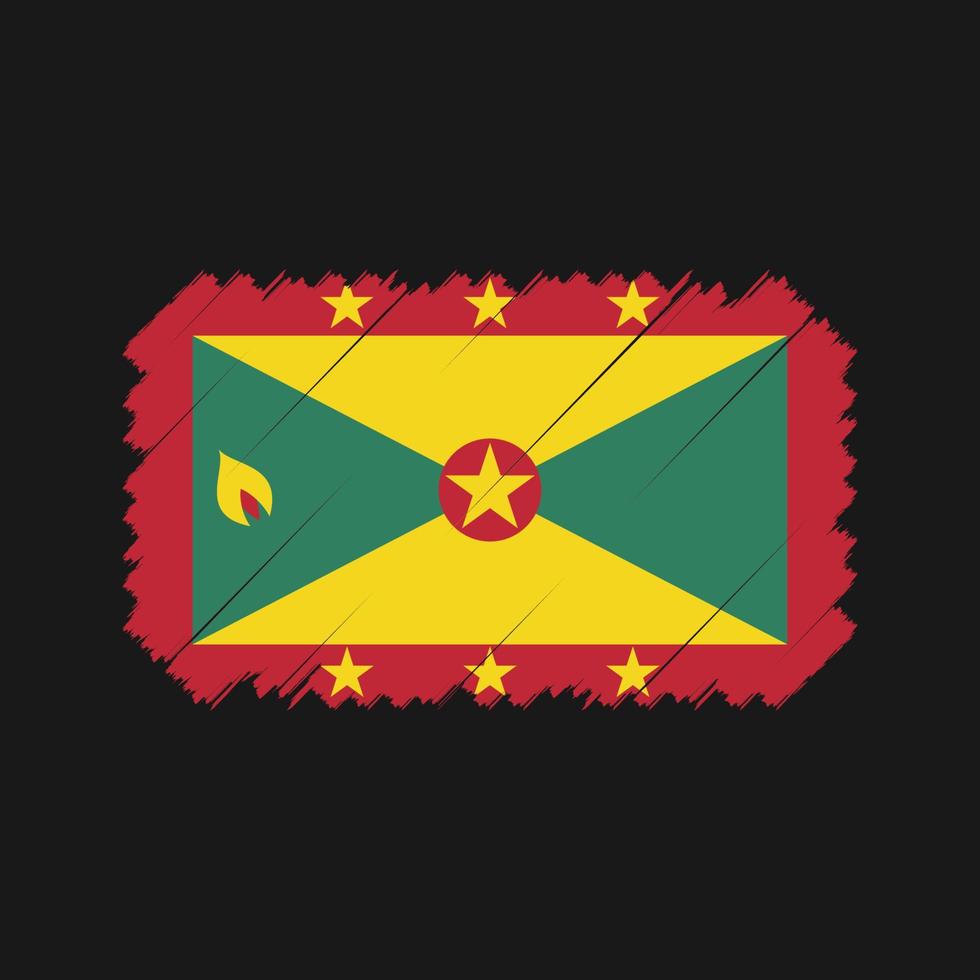 Grenada Flag Brush Vector. National Flag vector