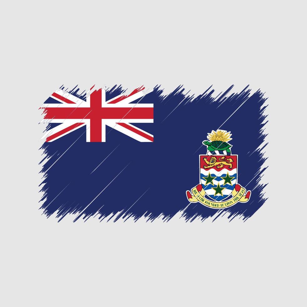 Cayman Islands Flag Brush Strokes. National Flag vector