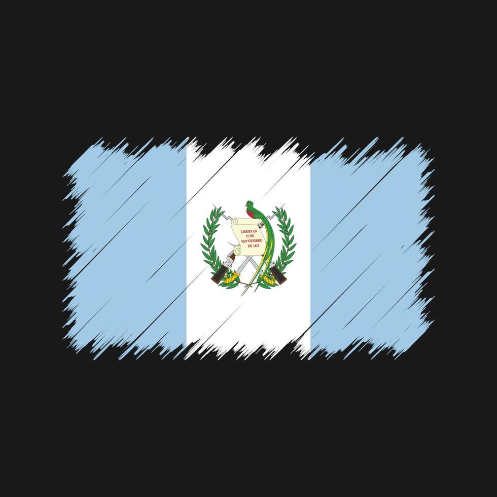 trazos de pincel de la bandera de guatemala. bandera nacional vector