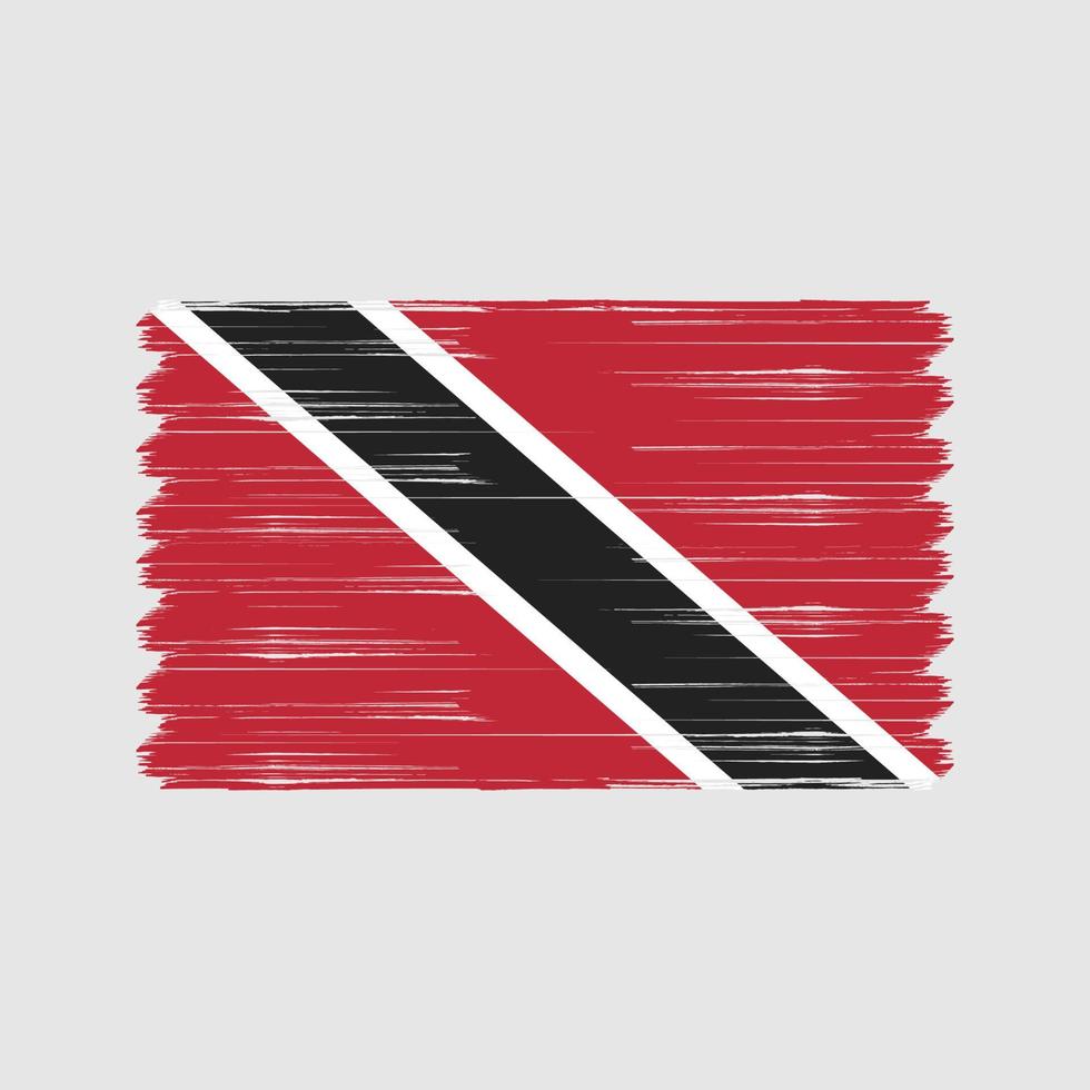 pincel de bandera de trinidad y tobago. bandera nacional vector