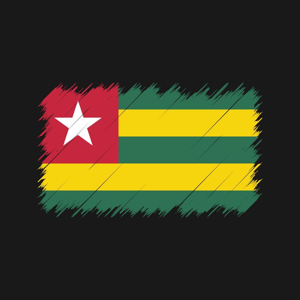 Togo Flag Brush Strokes. National Flag vector