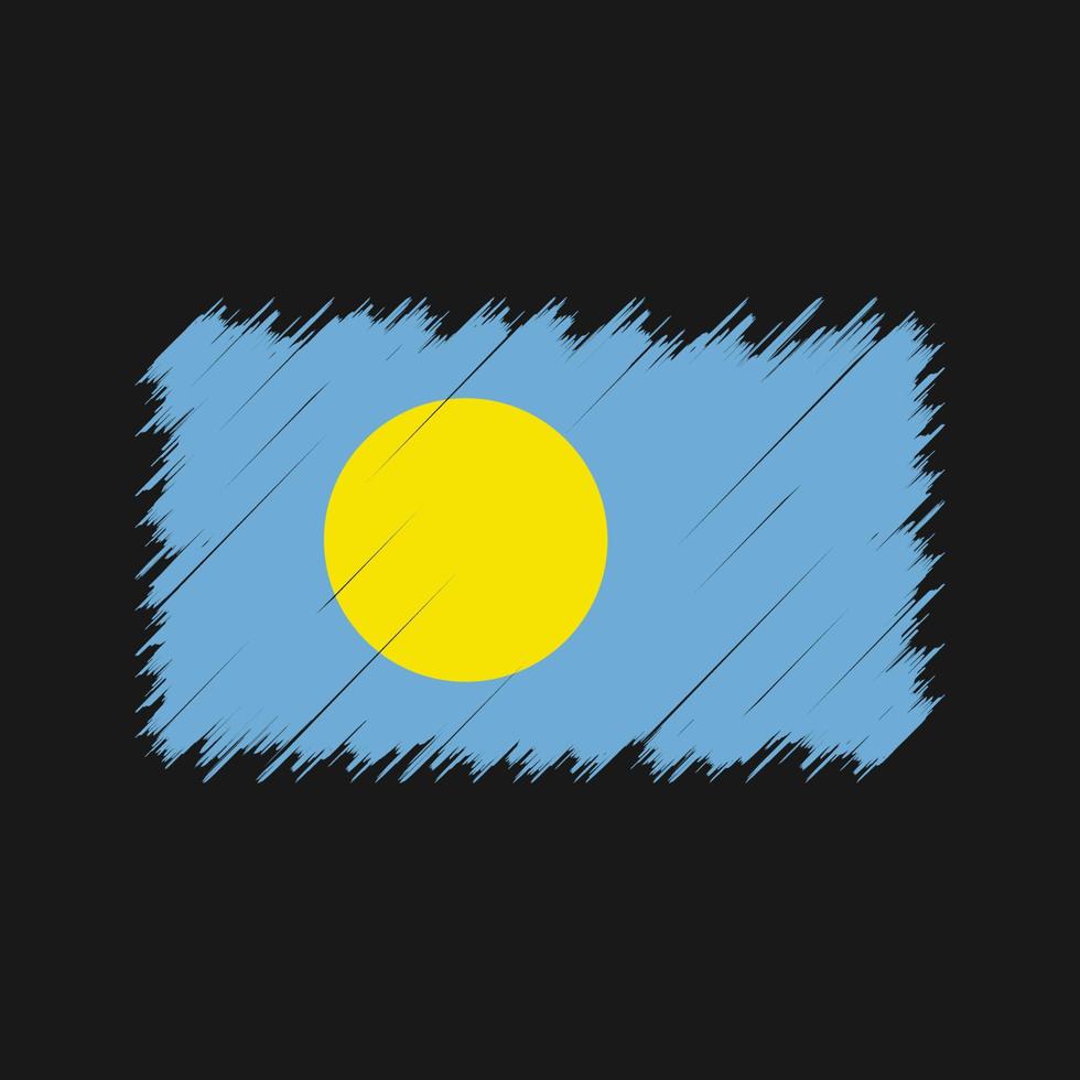 Palau Flag Brush Strokes. National Flag vector