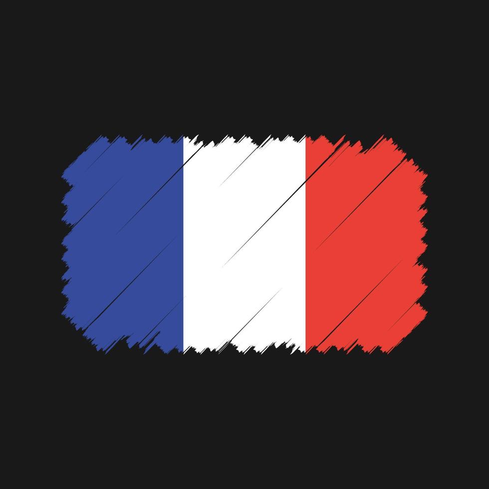 France Flag Brush Vector. National Flag vector