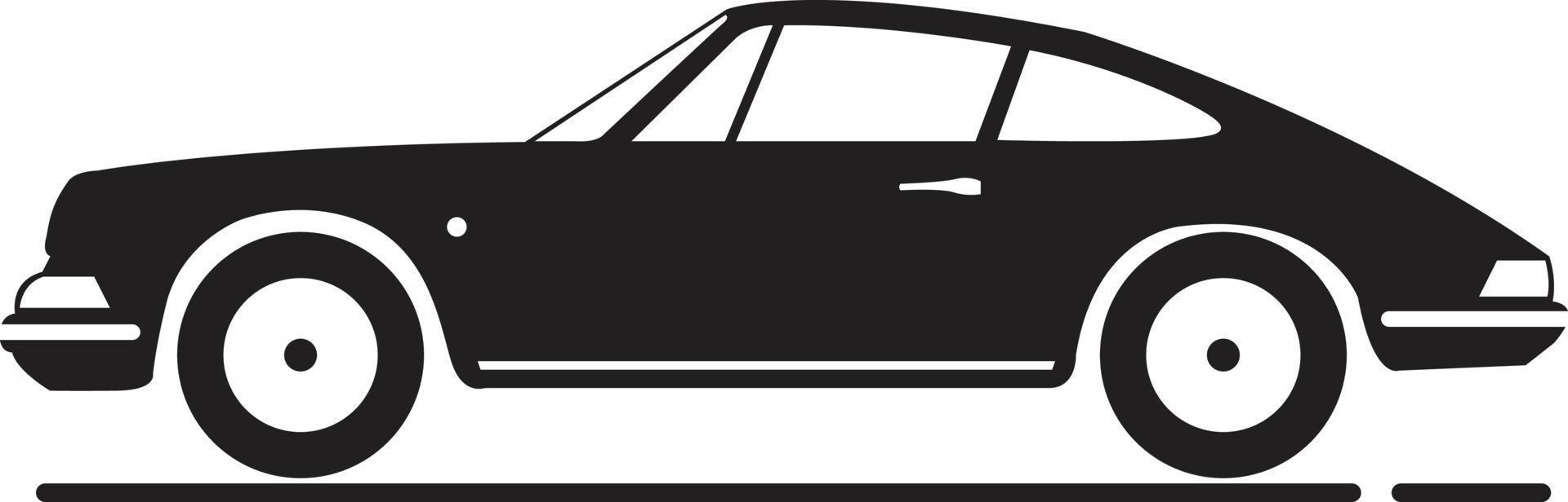 simple vintage and unique car silhouette vector