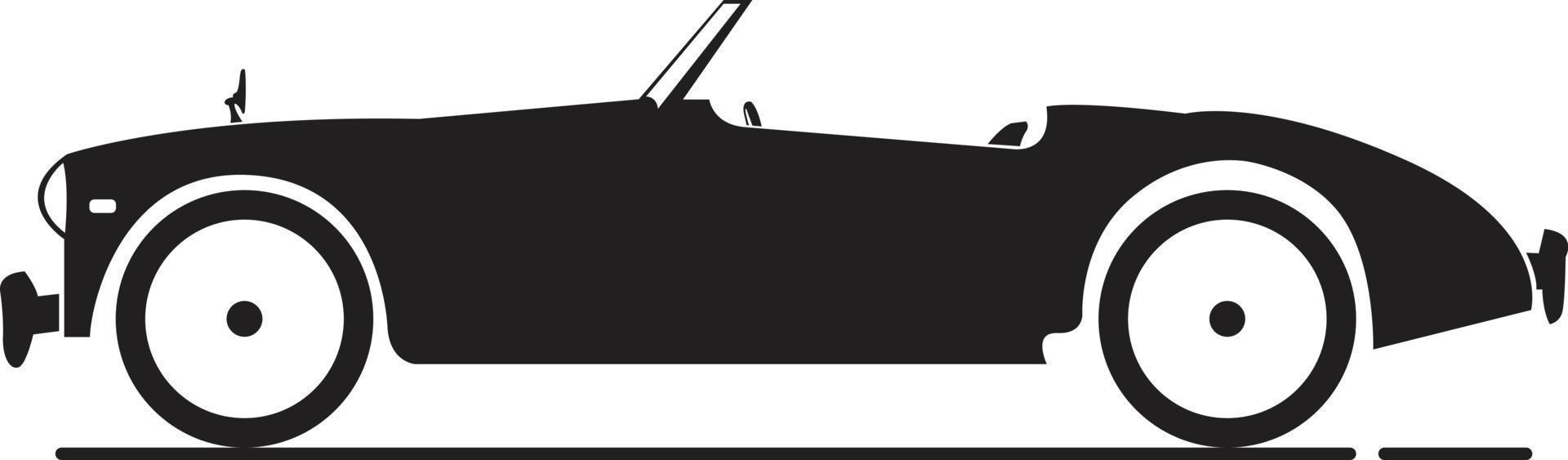 simple vintage and unique car silhouette vector