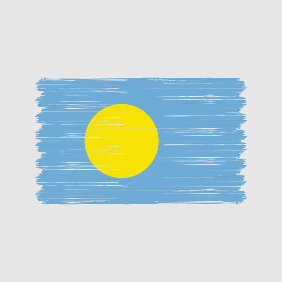 cepillo de la bandera de palau. bandera nacional vector